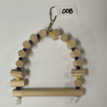 A Small Swing with beads on it.